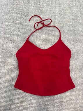 Crop Shop Boutique Red Halter Tank Top